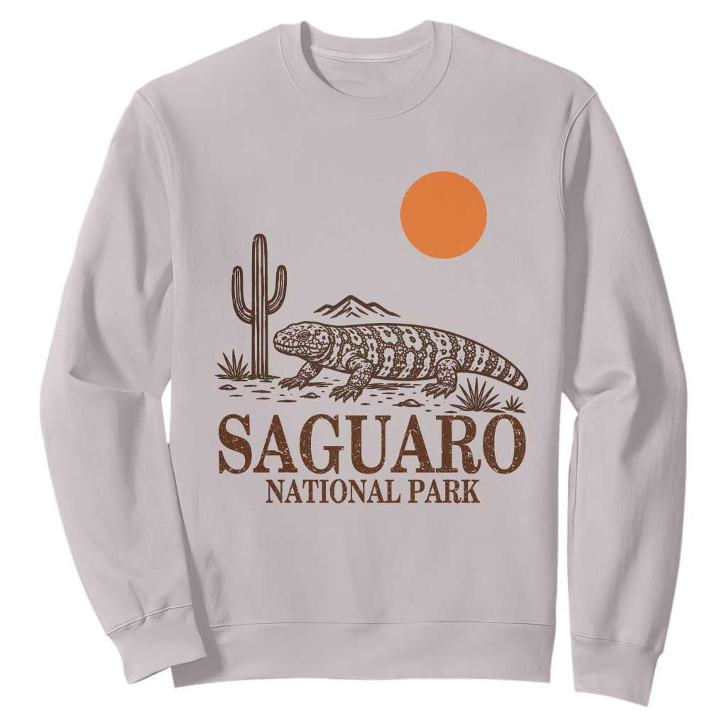 Saguaro National Park Gila Monster Hiking Arizona Sweatshirt Desert Cactus Sunset Southwest Nature Tucson Souvenir Gift