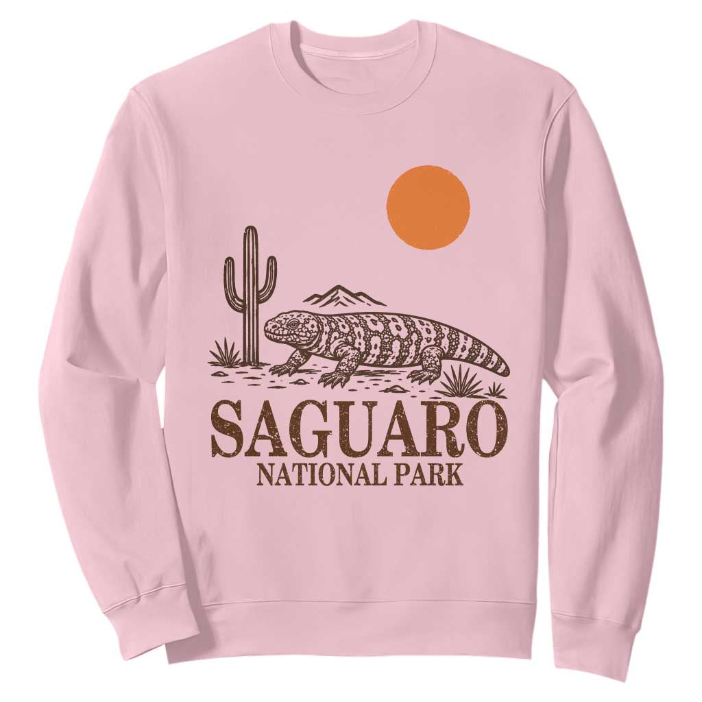 Saguaro National Park Gila Monster Hiking Arizona Sweatshirt Desert Cactus Sunset Southwest Nature Tucson Souvenir Gift