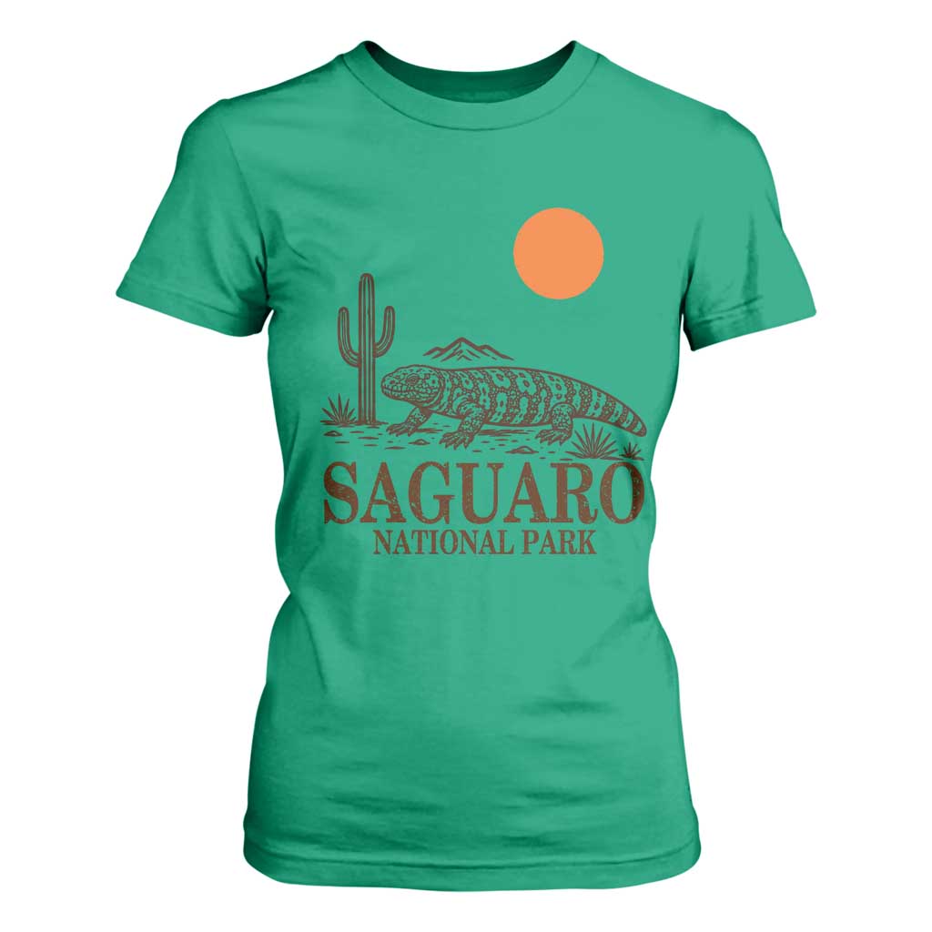 Saguaro National Park Gila Monster Hiking Arizona T Shirt For Women Desert Cactus Sunset Southwest Nature Tucson Souvenir Gift