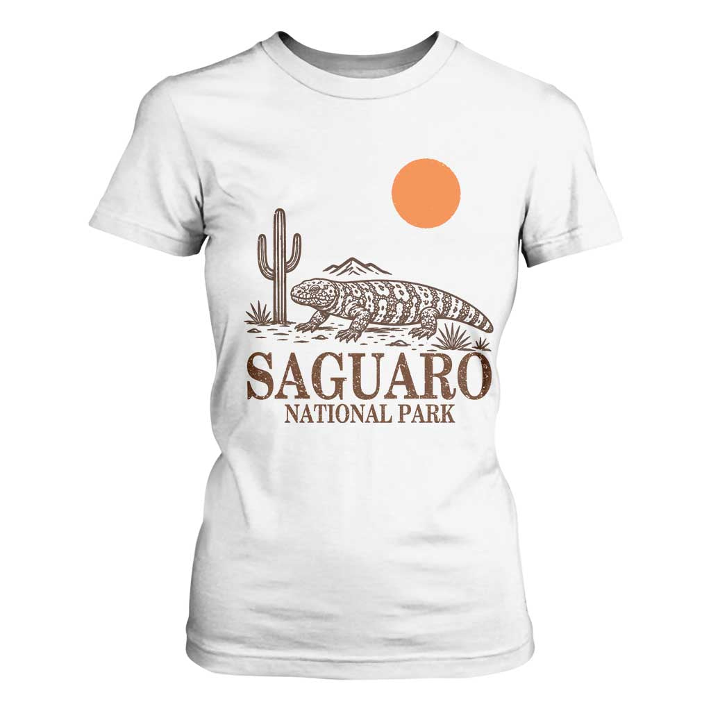 Saguaro National Park Gila Monster Hiking Arizona T Shirt For Women Desert Cactus Sunset Southwest Nature Tucson Souvenir Gift
