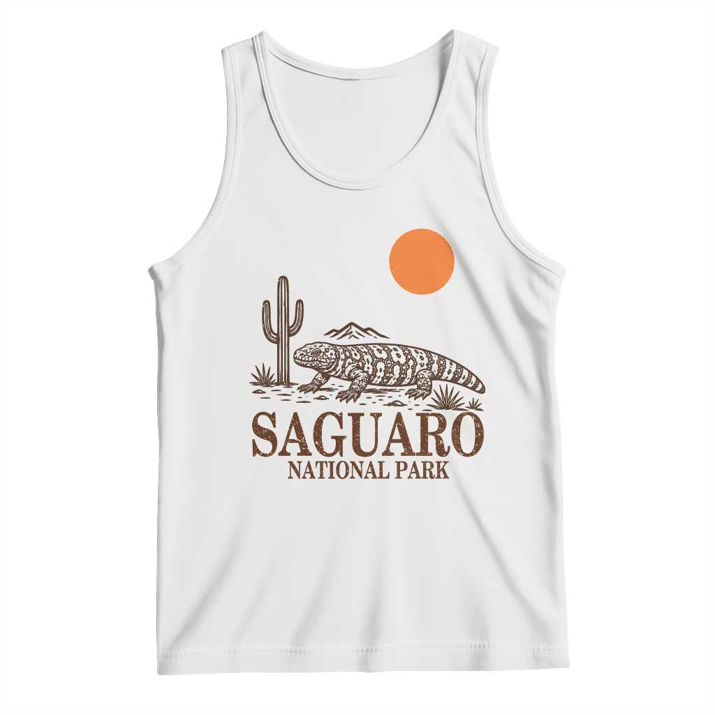 Saguaro National Park Gila Monster Hiking Arizona Tank Top Desert Cactus Sunset Southwest Nature Tucson Souvenir Gift TS14 White Print Your Wear