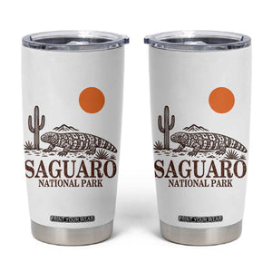 Saguaro National Park Gila Monster Hiking Arizona Tumbler Cup Desert Cactus Sunset Southwest Nature Tucson Souvenir Gift