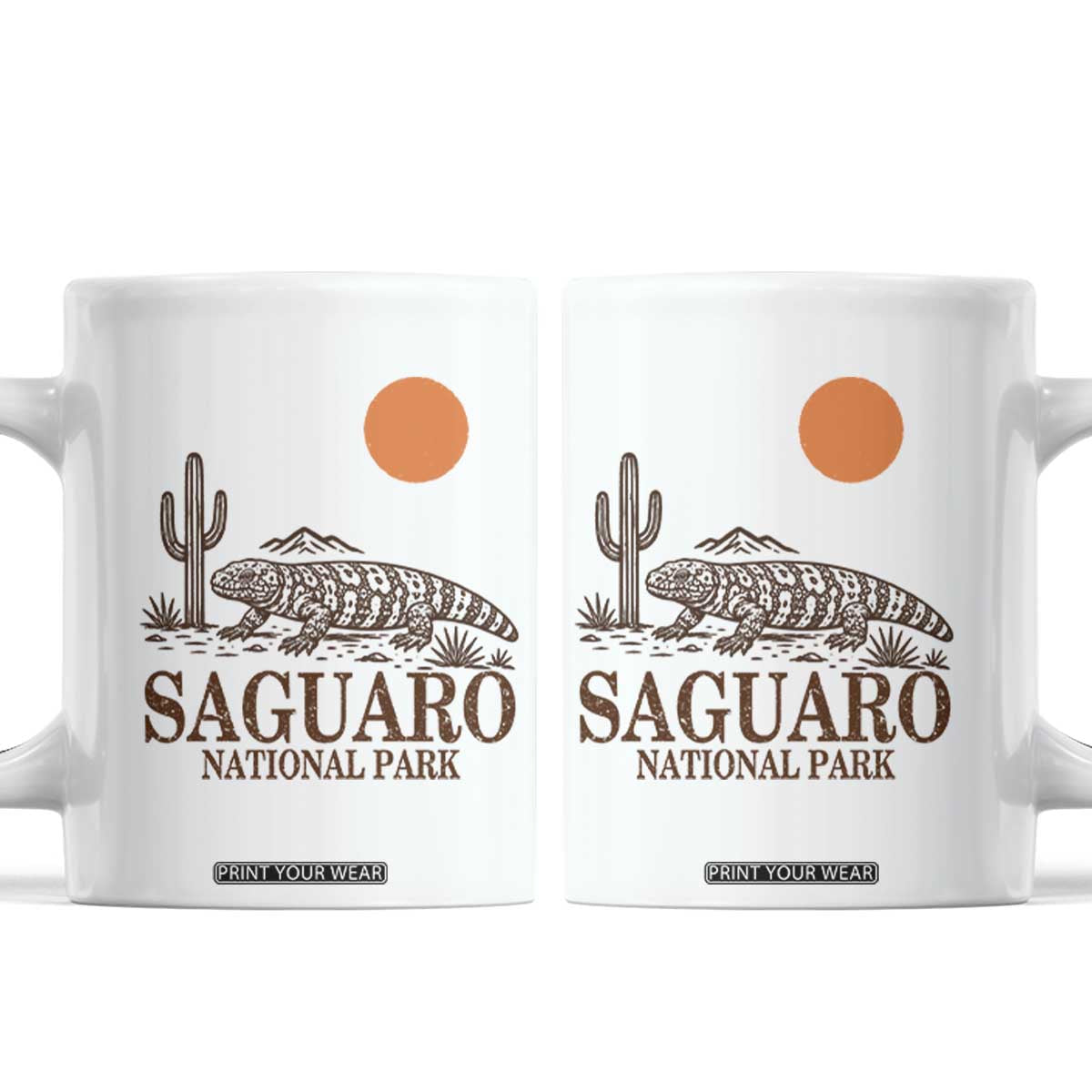 Saguaro National Park Gila Monster Hiking Arizona Coffee Mug Desert Cactus Sunset Southwest Nature Tucson Souvenir Gift