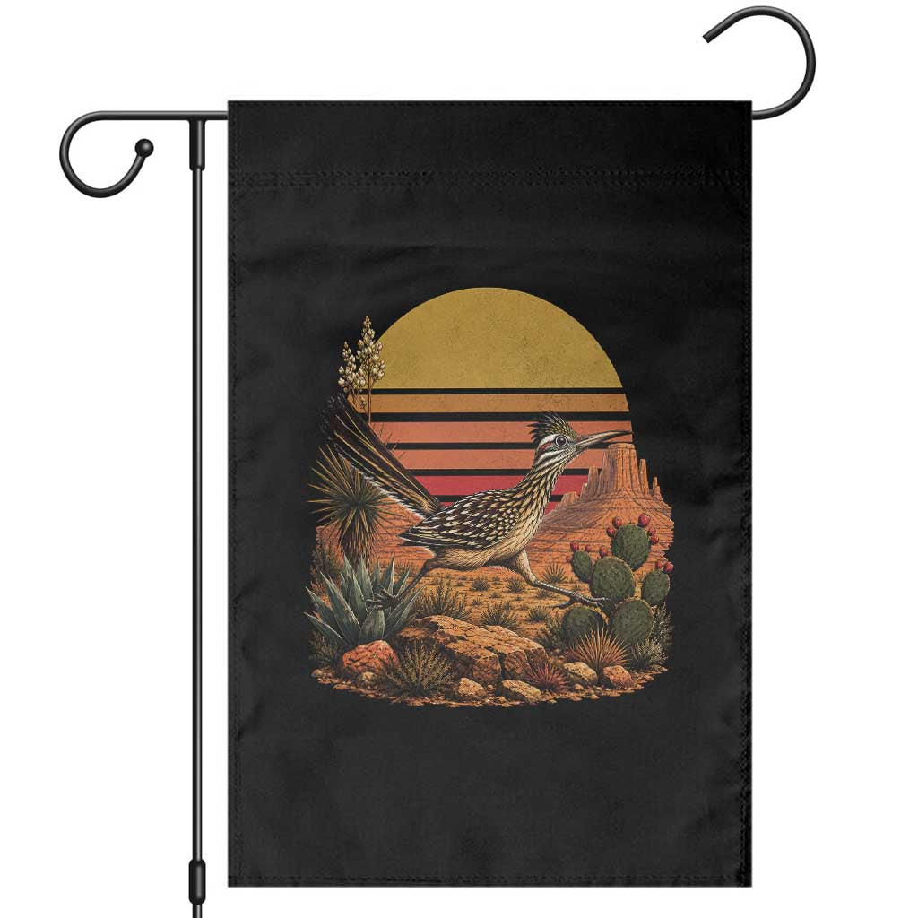 Retro Arizona Roadrunner Desert Sunset Garden Flag Southwest Bird Wildlife Nature Lover TS14 Black Print Your Wear