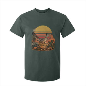 Retro Arizona Roadrunner Desert Sunset T Shirt For Kid Southwest Bird Wildlife Nature Lover