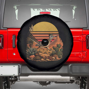 Retro Arizona Roadrunner Desert Sunset Spare Tire Cover Southwest Bird Wildlife Nature Lover TS14 Black Print Your Wear