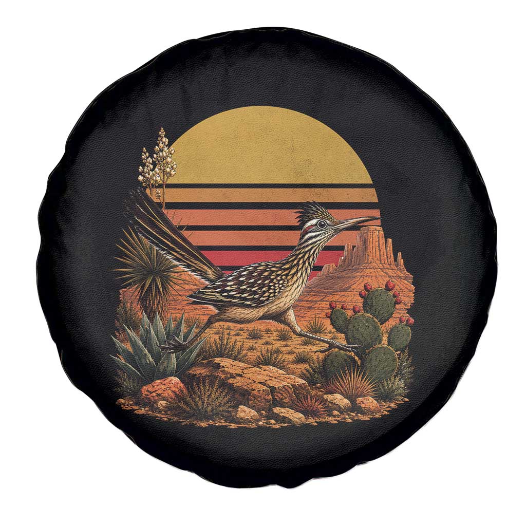 Retro Arizona Roadrunner Desert Sunset Spare Tire Cover Southwest Bird Wildlife Nature Lover TS14 Print Your Wear