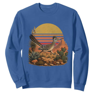 Retro Arizona Roadrunner Desert Sunset Sweatshirt Southwest Bird Wildlife Nature Lover