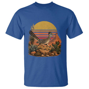 Retro Arizona Roadrunner Desert Sunset T Shirt Southwest Bird Wildlife Nature Lover