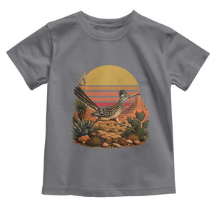Retro Arizona Roadrunner Desert Sunset Toddler T Shirt Southwest Bird Wildlife Nature Lover
