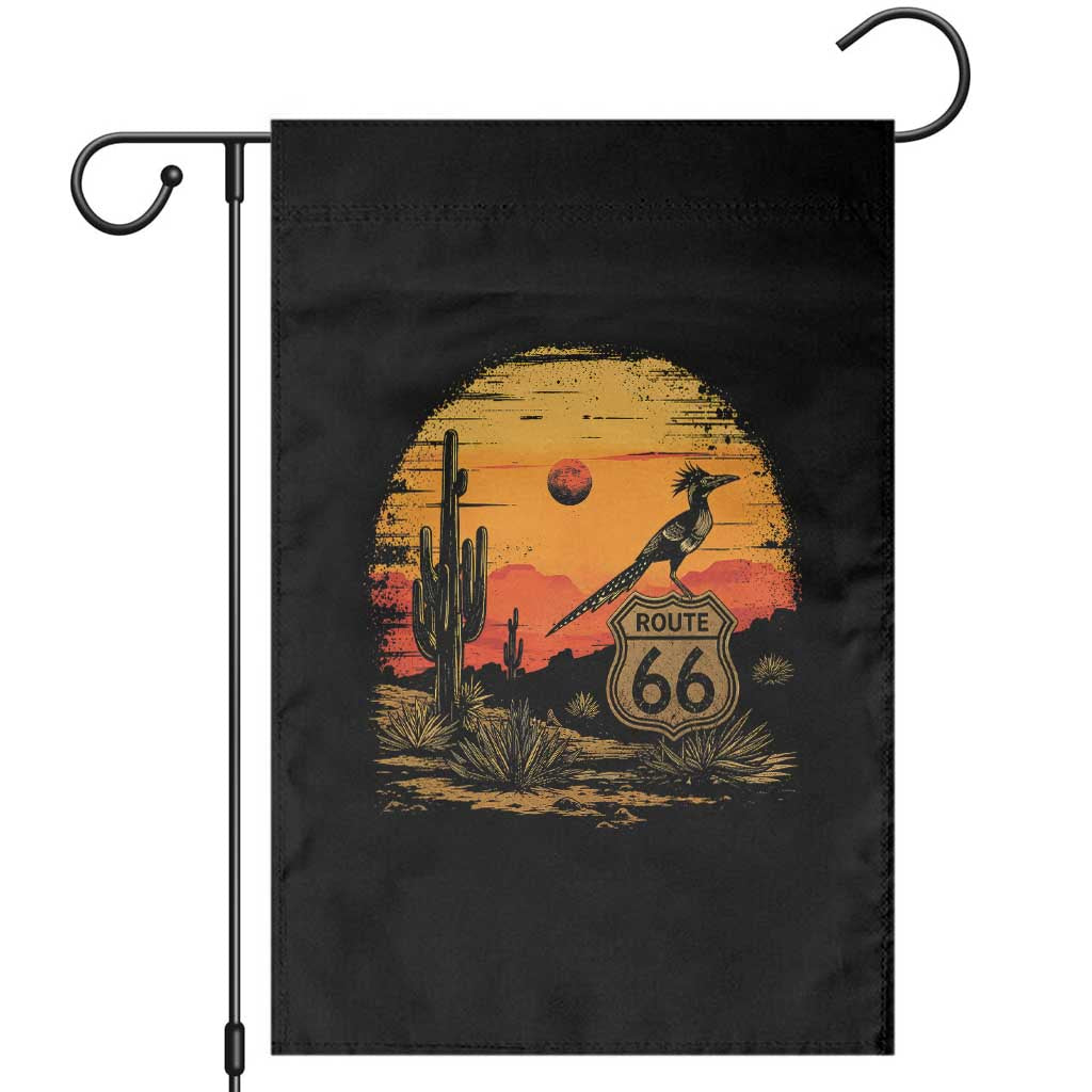 Route Highway 66 Roadrunner Desert Sunset Arizona Garden Flag Cactus Landscape Texas Nevada Southwest Bird Lover