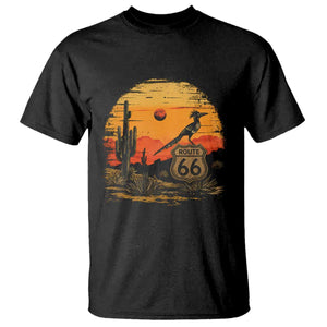 Route Highway 66 Roadrunner Desert Sunset Arizona T Shirt Cactus Landscape Texas Nevada Southwest Bird Lover