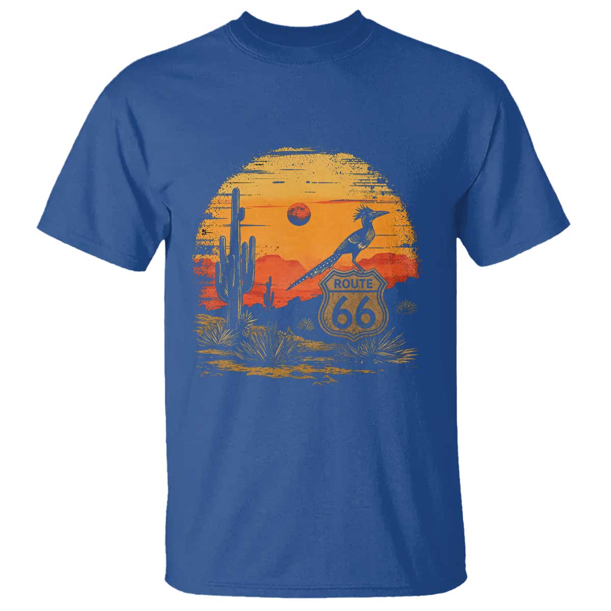 Route Highway 66 Roadrunner Desert Sunset Arizona T Shirt Cactus Landscape Texas Nevada Southwest Bird Lover
