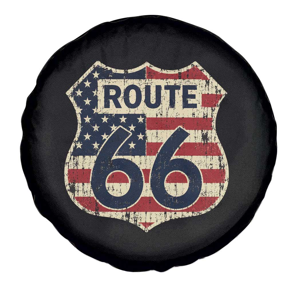 Route US 66 American Flag Americana Road Trip Spare Tire Cover TS14 Print Your Wear