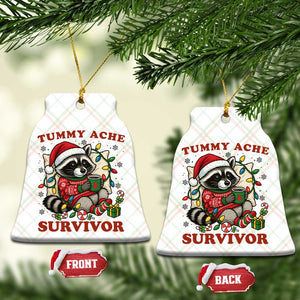 Funny Racoon Xmas Meme Ceramic Ornament Tummy Ache Survivor TS14 Print Your Wear