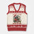 Funny Racoon Xmas Meme V-Neck Knit Sweater Vest Tummy Ache Survivor TS14 Beige Red Print Your Wear