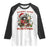 Funny Racoon Christmas Meme Raglan Shirt Tummy Ache Survivor TS14 White Black Print Your Wear