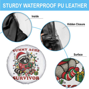 Funny Racoon Christmas Meme Spare Tire Cover Tummy Ache Survivor TS14 Print Your Wear
