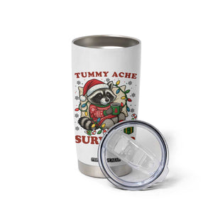 Funny Racoon Christmas Meme Tumbler Cup Tummy Ache Survivor TS14 Print Your Wear