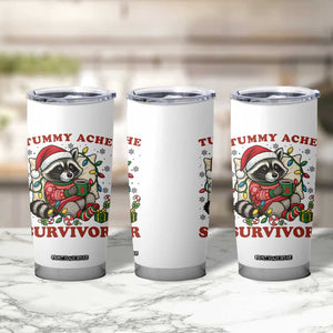 Funny Racoon Christmas Meme Tumbler Cup Tummy Ache Survivor TS14 Print Your Wear