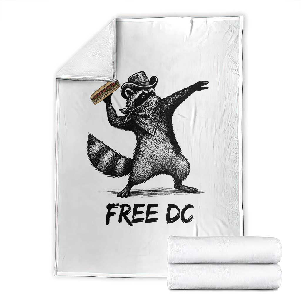 The Sandwich Guy Free DC Throw Blanket Funny Racoon Meme - Print Your Wear
