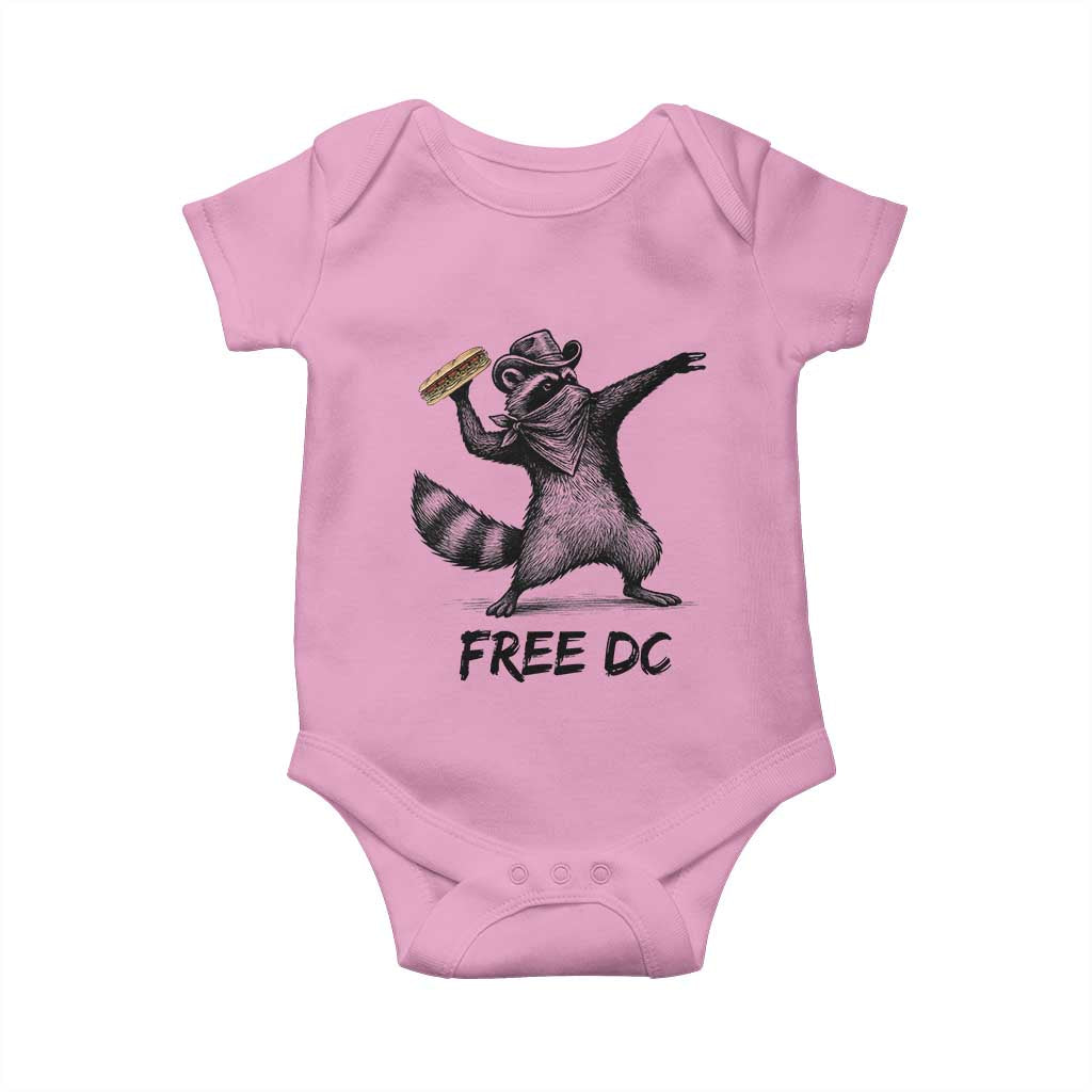 The Sandwich Guy Free DC Baby Onesie Funny Racoon Meme TS14 Light Pink Print Your Wear