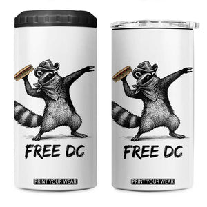 The Sandwich Guy Free DC 4 in 1 Can Cooler Tumbler Funny Racoon Meme - Print Your Wear