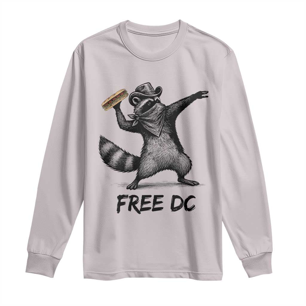 The Sandwich Guy Free DC Long Sleeve Shirt Funny Racoon Meme TS14 Ice Gray Print Your Wear