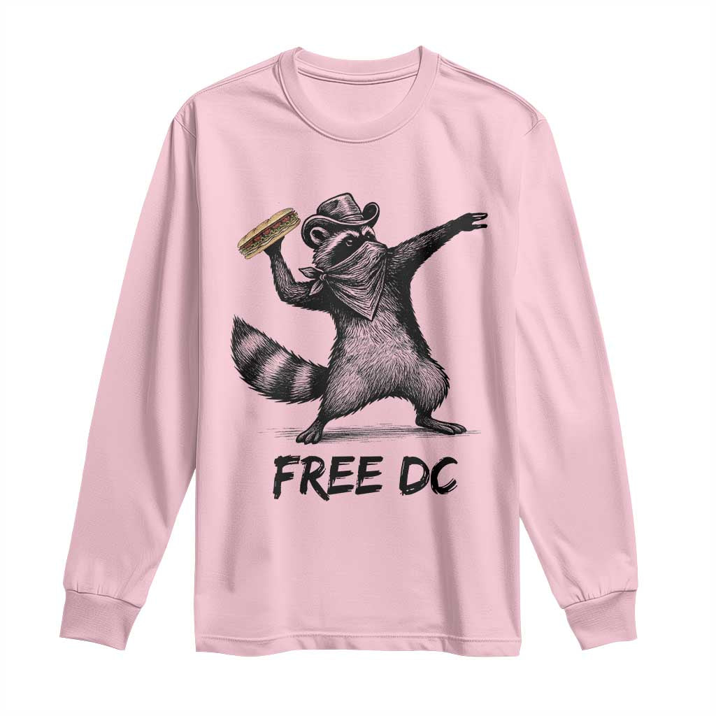 The Sandwich Guy Free DC Long Sleeve Shirt Funny Racoon Meme TS14 Light Pink Print Your Wear