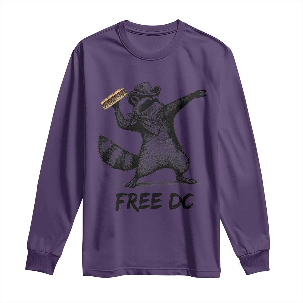 The Sandwich Guy Free DC Long Sleeve Shirt Funny Racoon Meme TS14 Purple Print Your Wear
