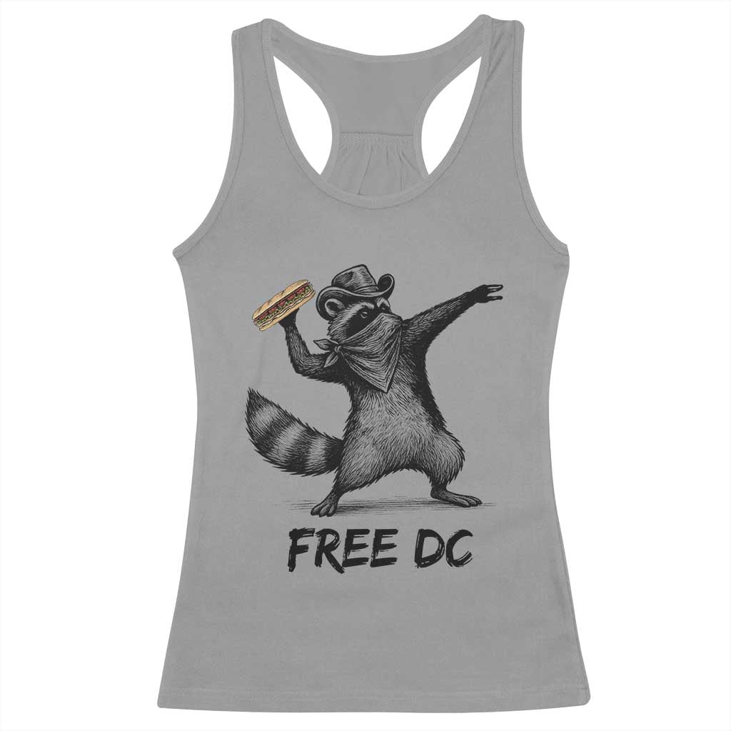 The Sandwich Guy Free DC Racerback Tank Top Funny Racoon Meme TS14 Sport Gray Print Your Wear