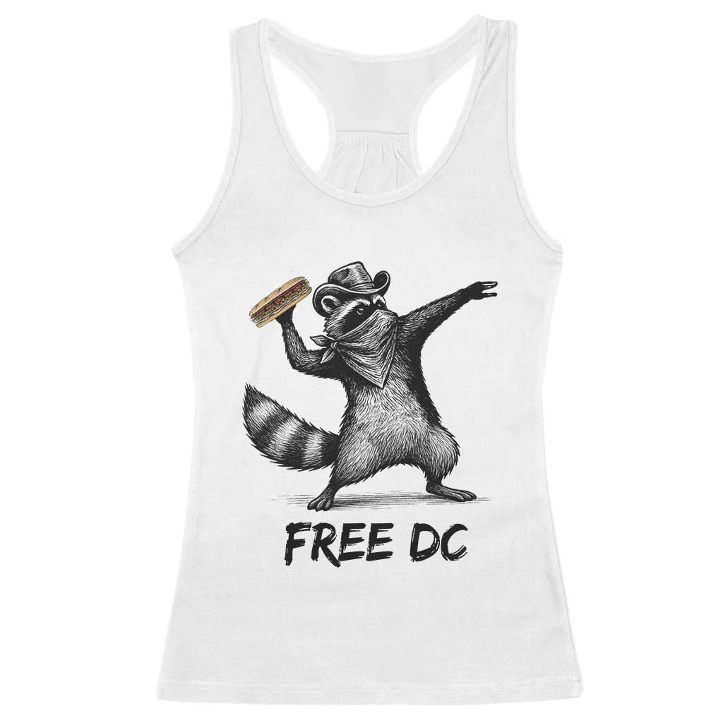 The Sandwich Guy Free DC Racerback Tank Top Funny Racoon Meme - Print Your Wear
