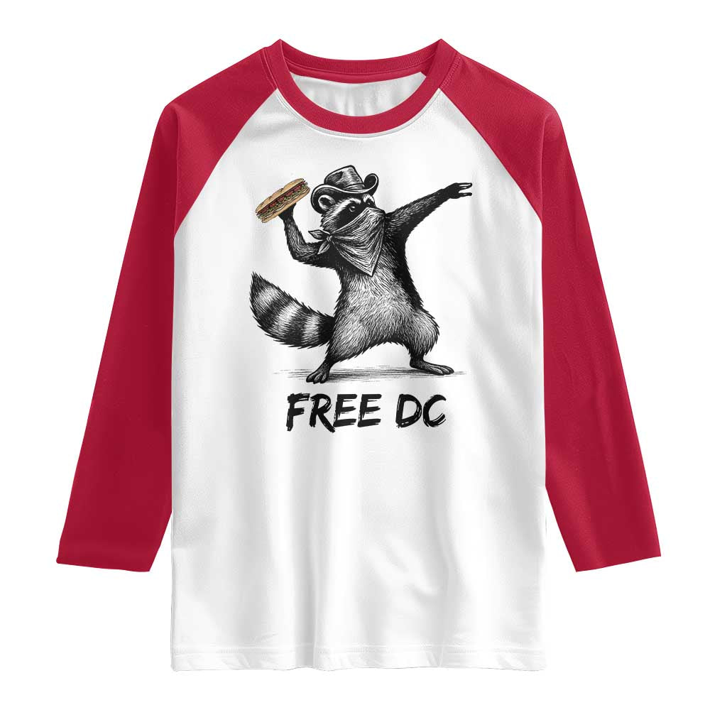 The Sandwich Guy Free DC Raglan Shirt Funny Racoon Meme TS14 White Red Print Your Wear
