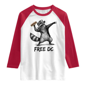 The Sandwich Guy Free DC Raglan Shirt Funny Racoon Meme TS14 White Red Print Your Wear