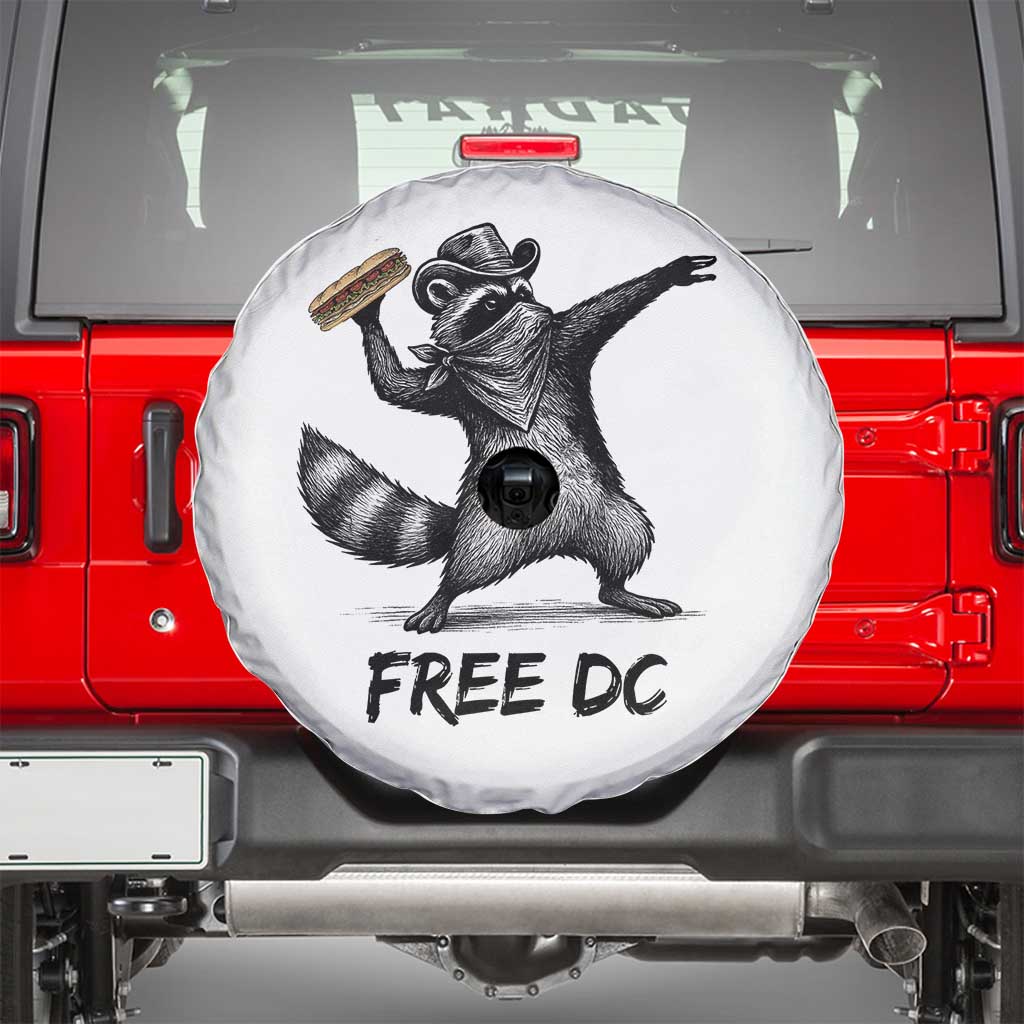 The Sandwich Guy Free DC Spare Tire Cover Funny Racoon Meme TS14 White Print Your Wear