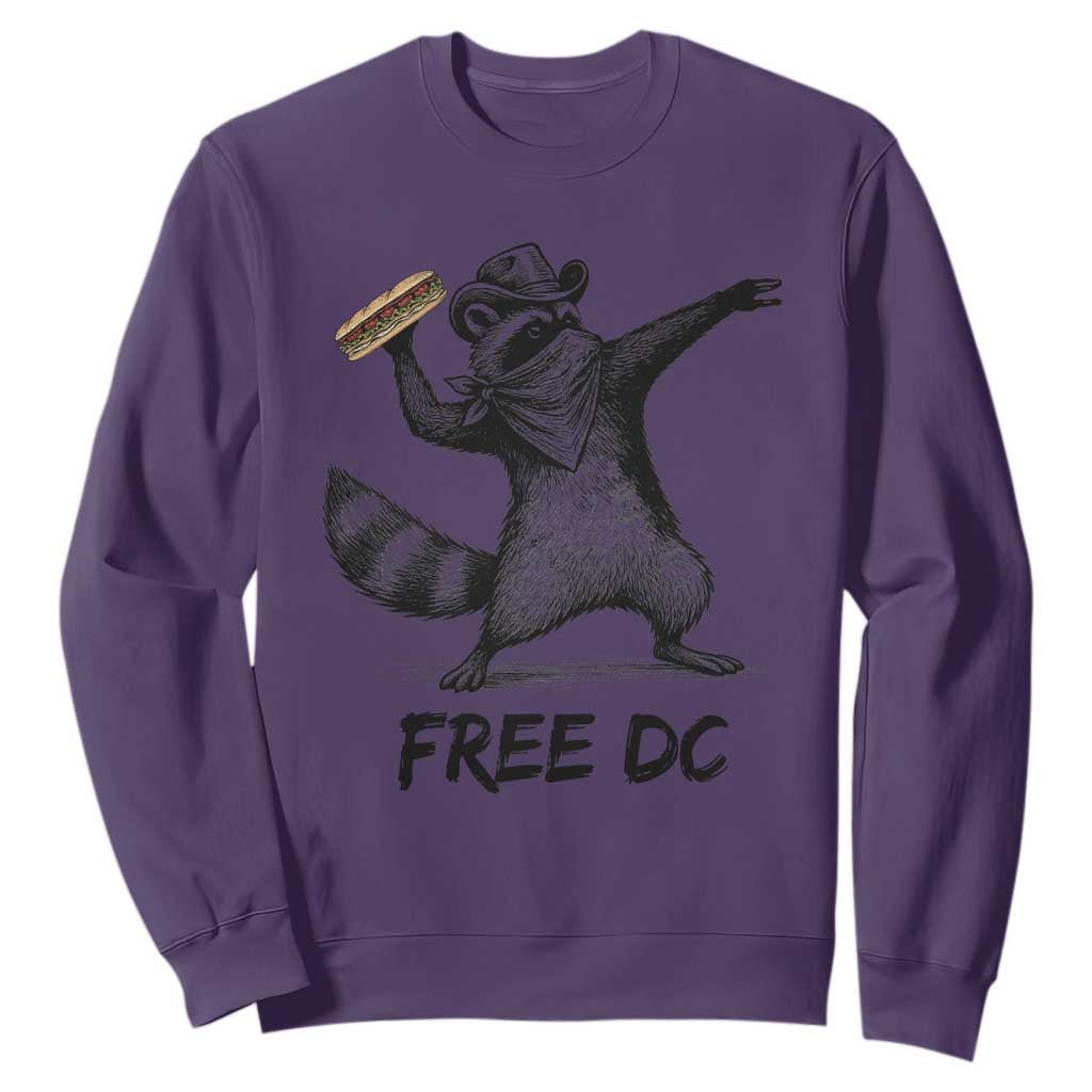 The Sandwich Guy Free DC Sweatshirt Funny Racoon Meme TS14 Purple Print Your Wear