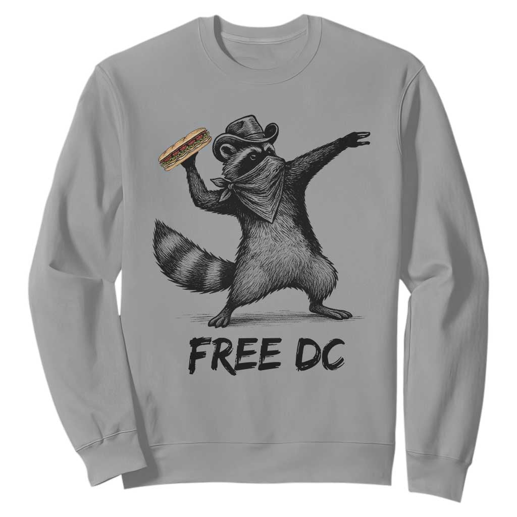 The Sandwich Guy Free DC Sweatshirt Funny Racoon Meme TS14 Sport Gray Print Your Wear