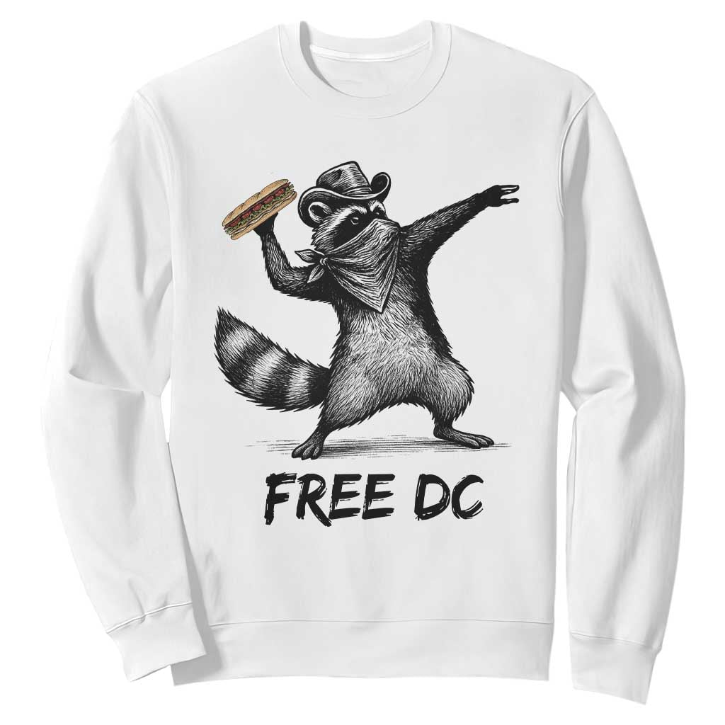 The Sandwich Guy Free DC Sweatshirt Funny Racoon Meme TS14 White Print Your Wear