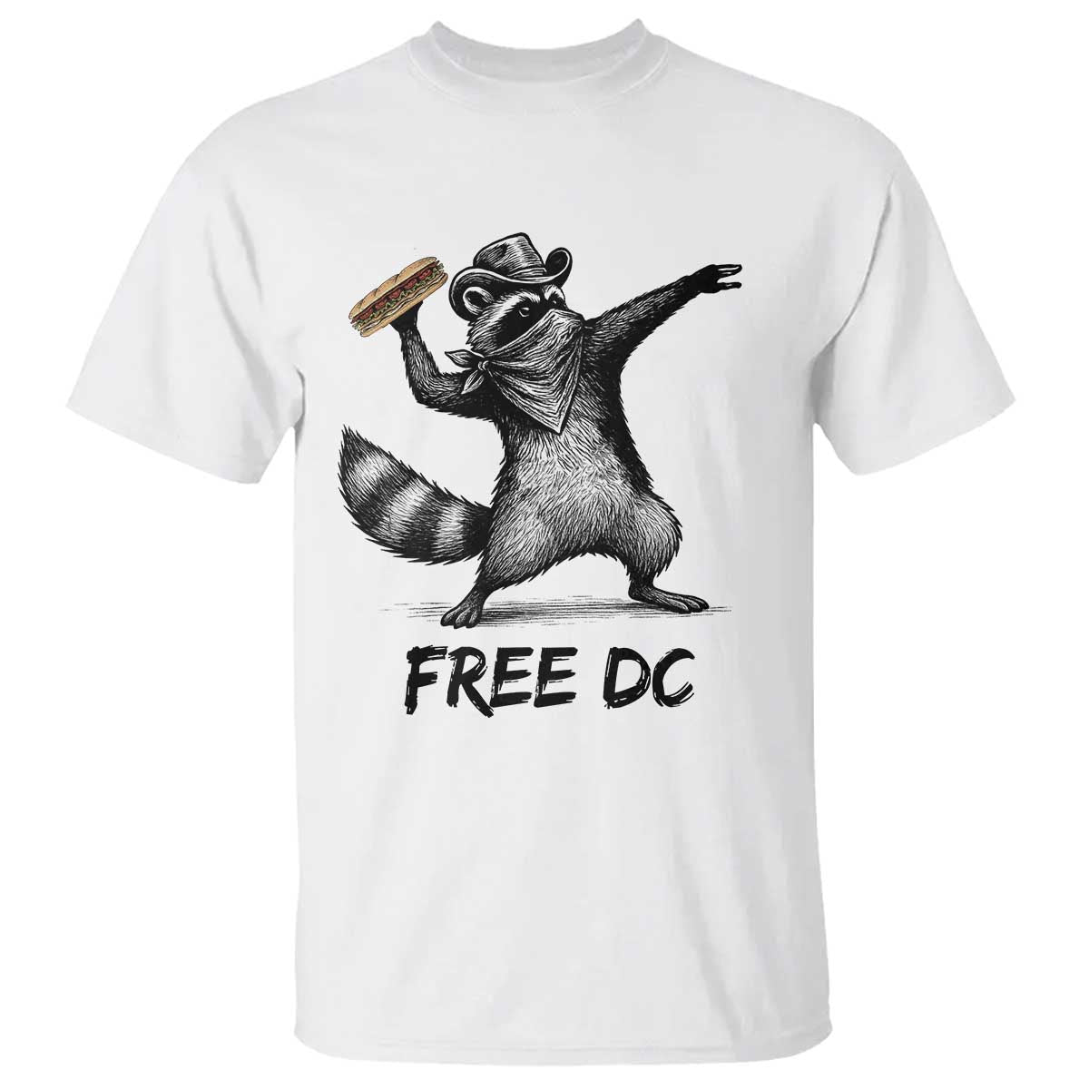 The Sandwich Guy Free DC T Shirt Funny Racoon Meme - Print Your Wear