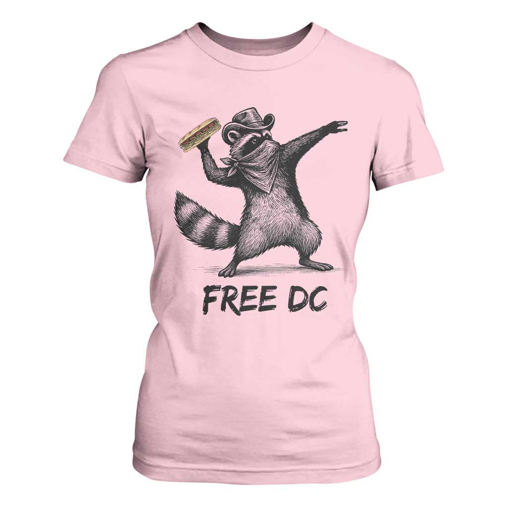 The Sandwich Guy Free DC T Shirt For Women Funny Racoon Meme TS14 Light Pink Print Your Wear