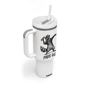 The Sandwich Guy Free DC Tumbler With Handle Funny Racoon Meme - Print Your Wear