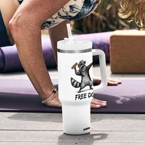 The Sandwich Guy Free DC Tumbler With Handle Funny Racoon Meme - Print Your Wear