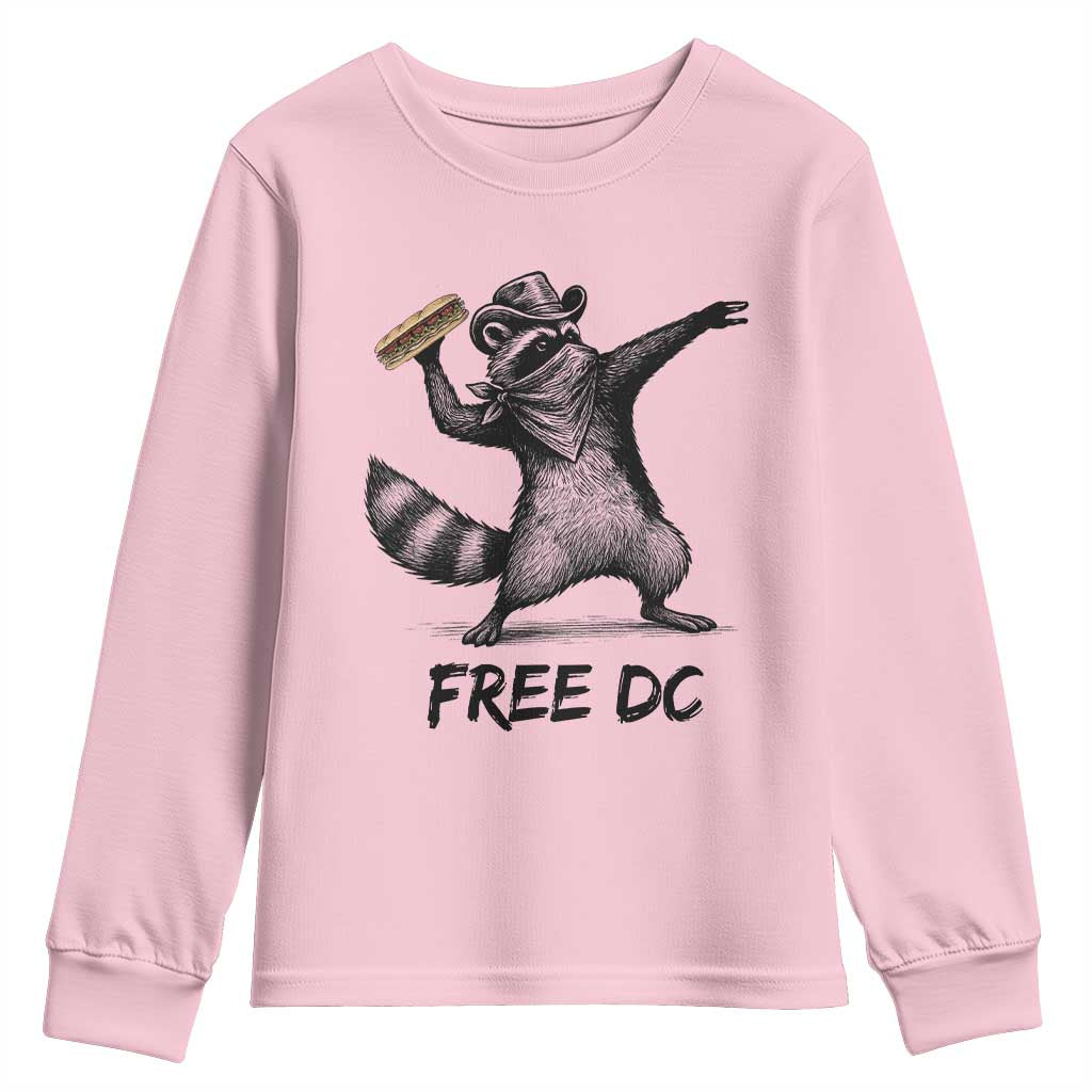The Sandwich Guy Free DC Youth Sweatshirt Funny Racoon Meme TS14 Light Pink Print Your Wear
