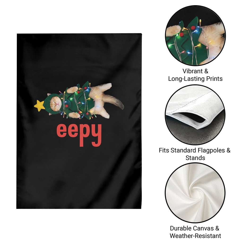 Cat Christmas Meme Garden Flag Eepy Kitten Silly Sleepy TS14 Print Your Wear