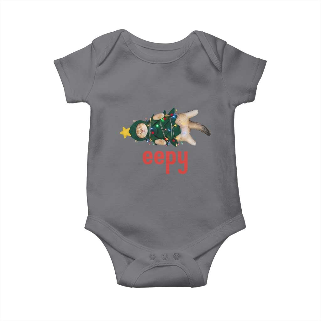 Cat Christmas Meme Baby Onesie Eepy Kitten Silly Sleepy TS14 Charcoal Print Your Wear