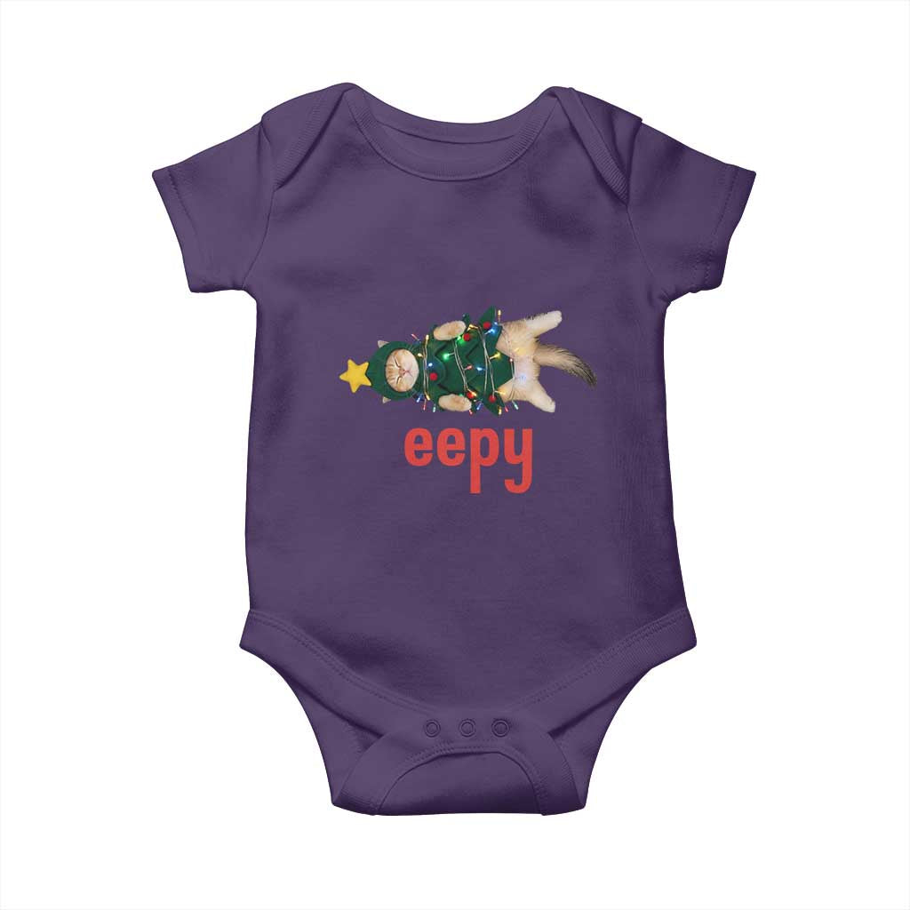 Cat Christmas Meme Baby Onesie Eepy Kitten Silly Sleepy TS14 Purple Print Your Wear
