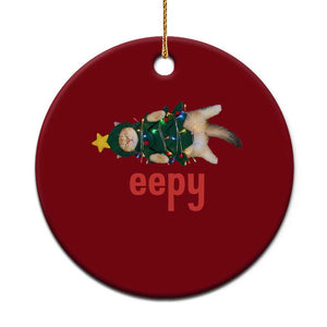 Cat Xmas Meme Ceramic Ornament Eepy Kitten Silly Sleepy TS14 1pc Red Print Your Wear