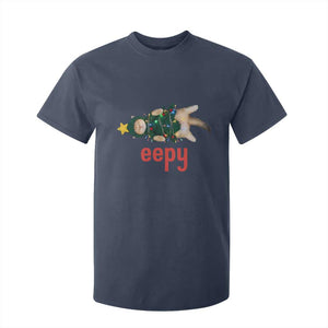 Cat Christmas Meme T Shirt For Kid Eepy Kitten Silly Sleepy TS14 Navy Print Your Wear