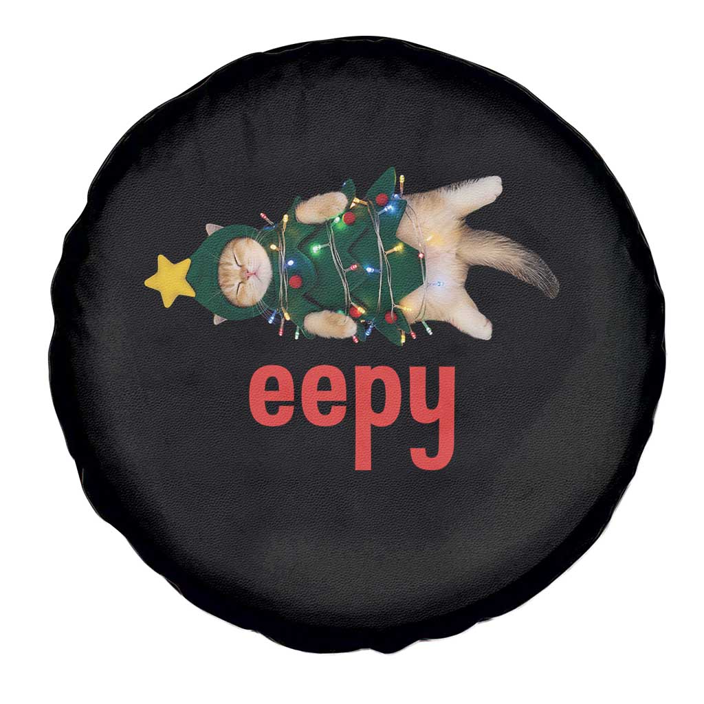 Cat Christmas Meme Spare Tire Cover Eepy Kitten Silly Sleepy TS14 Print Your Wear