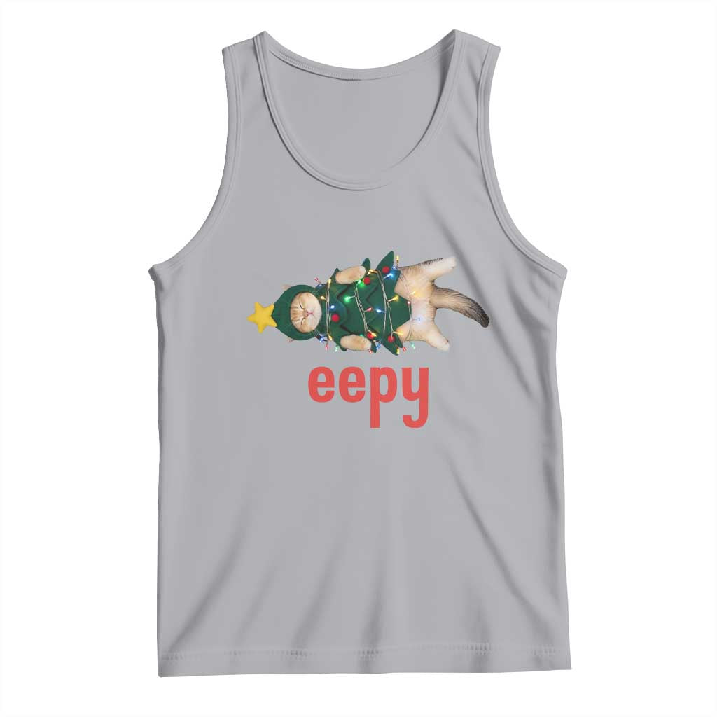 Cat Christmas Meme Tank Top Eepy Kitten Silly Sleepy TS14 Athletic Heather Print Your Wear